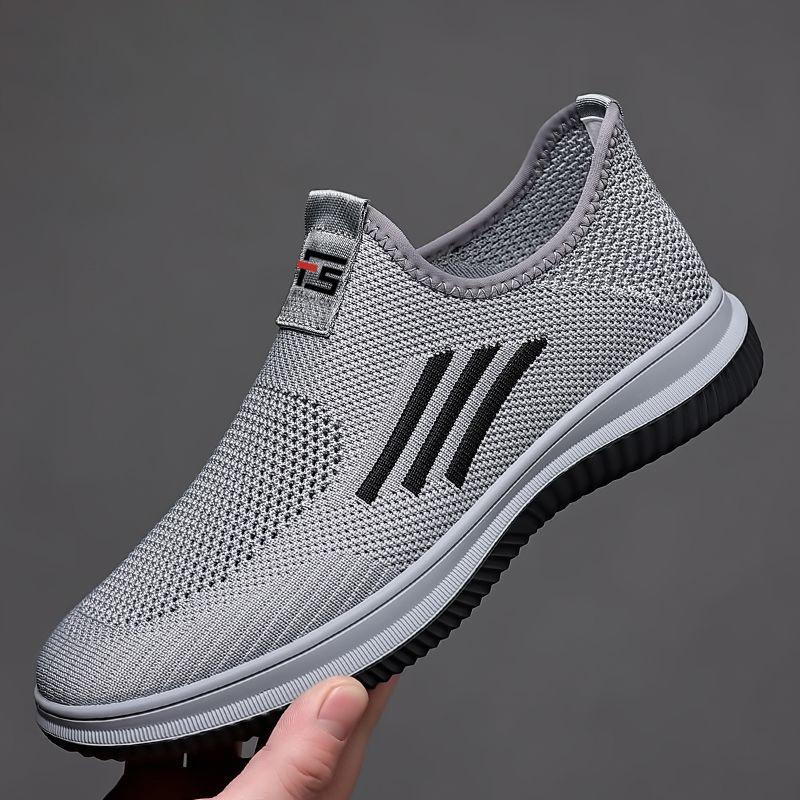 Men's Mesh Breathable Flyknit Shoes Casual Daily Running Shoes