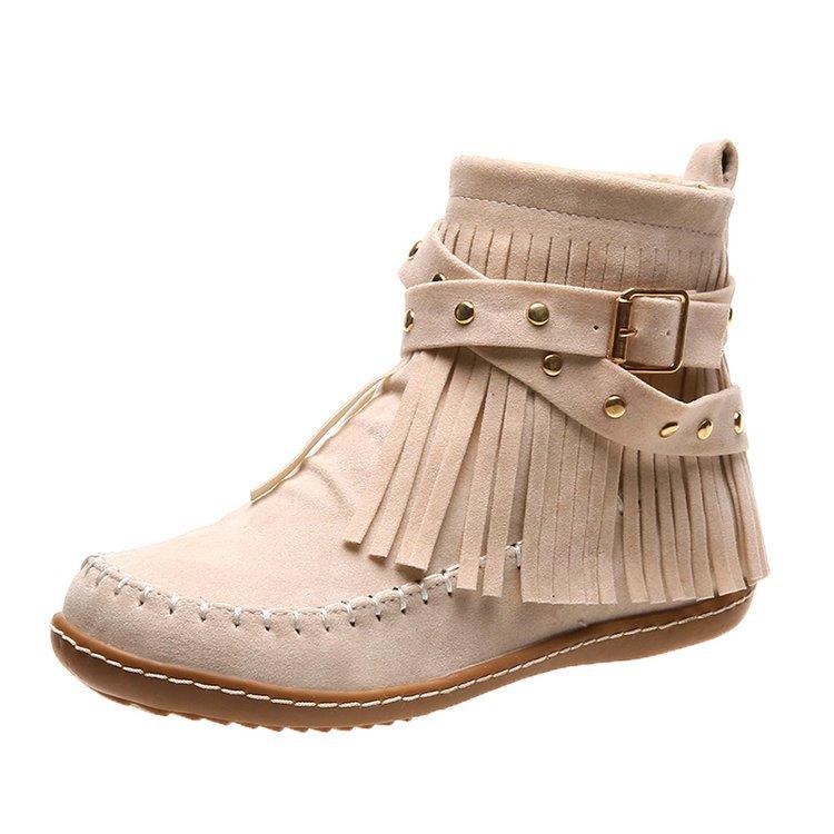 Women's Chunky Heel Side Zipper Ankle Boots