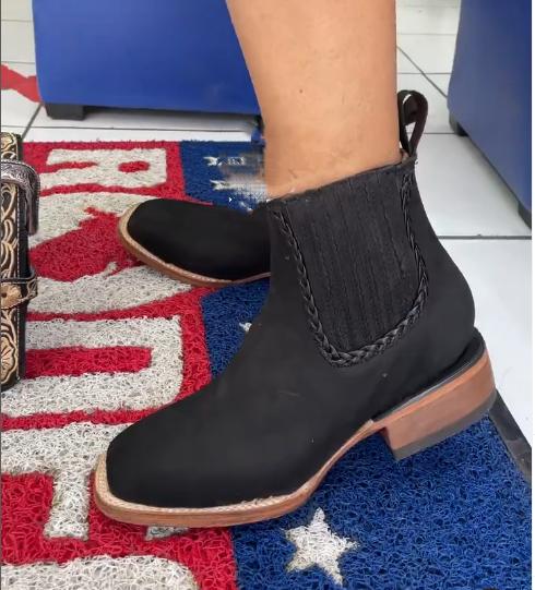 Women'S Retro Square Heel Boots
