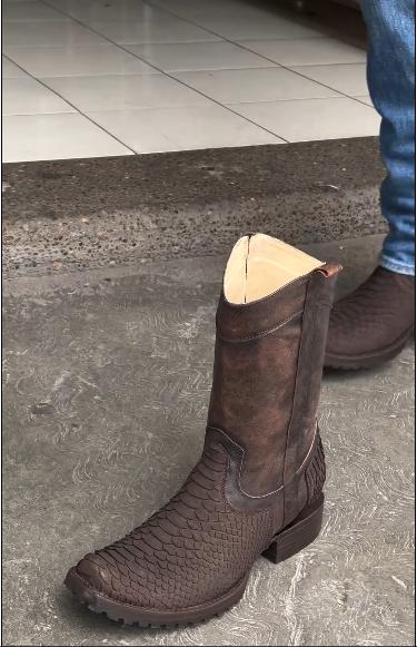 Python Leather Dubai Boot