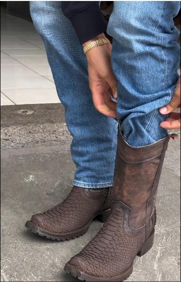 Python Leather Dubai Boot