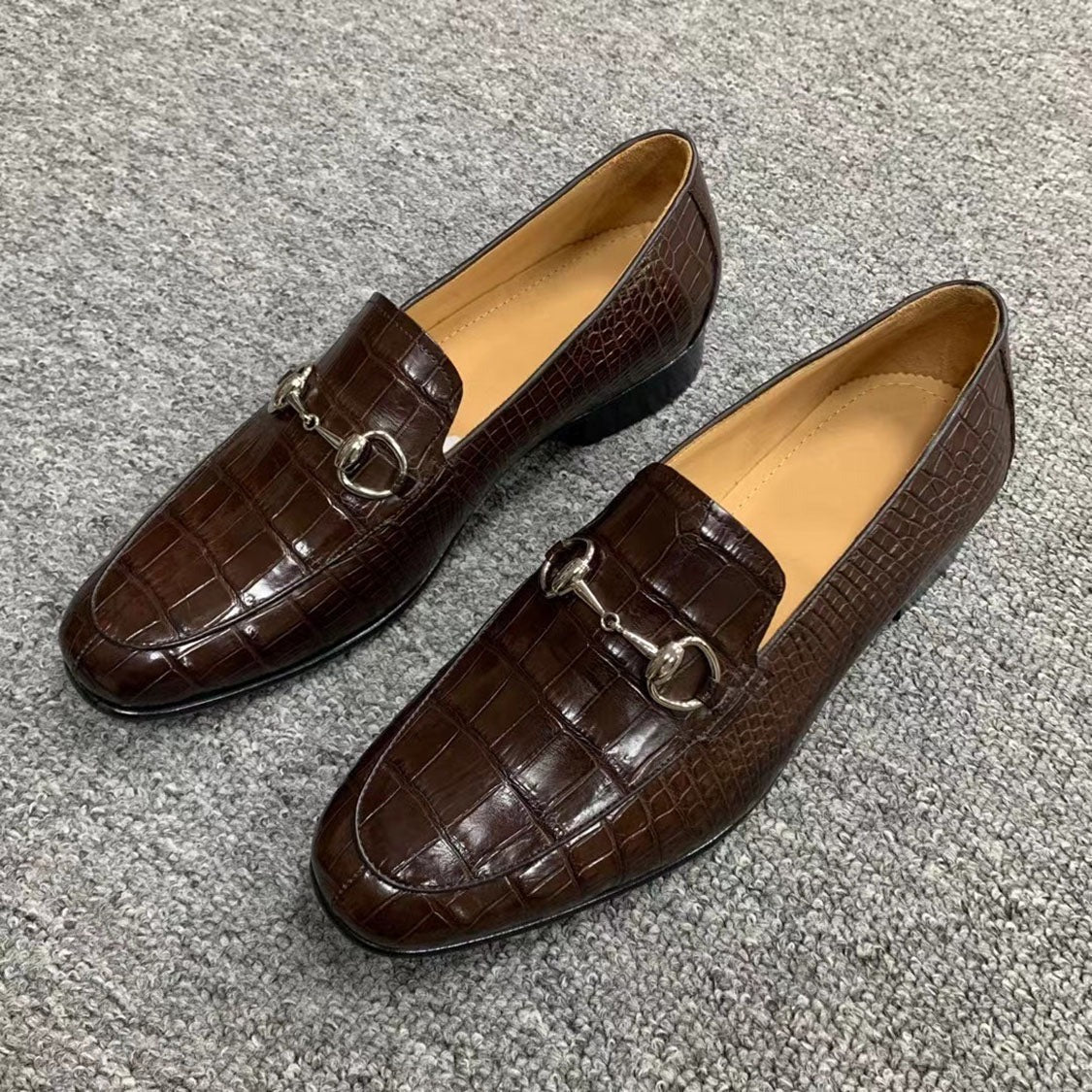 Men's Handmade Genuine Crocodile Shoes
