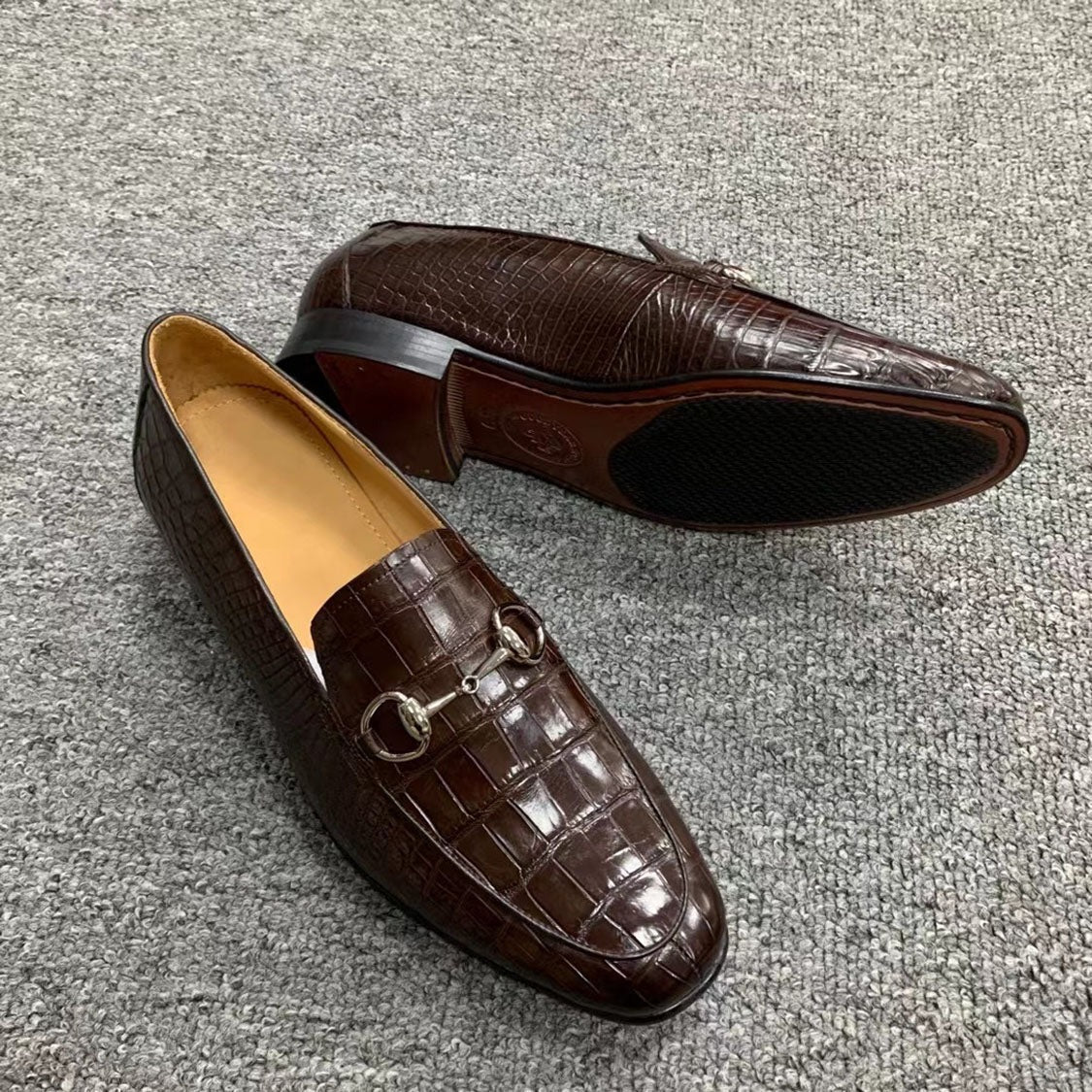 Men's Handmade Genuine Crocodile Shoes