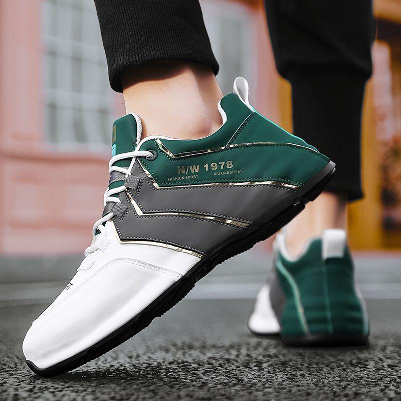 2023 Spring new black and gold all-match thick-soled daddy shoes