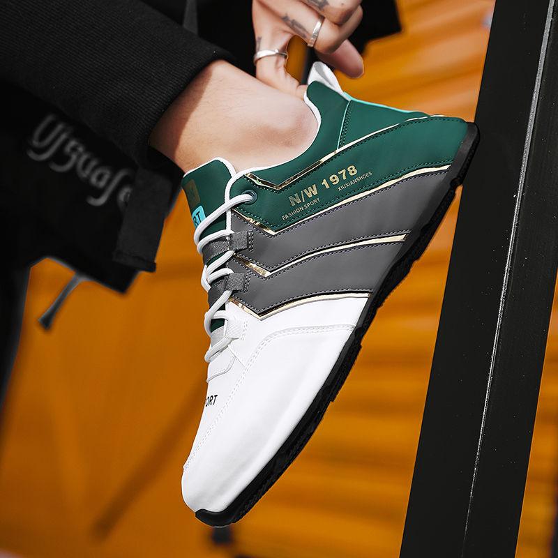 2023 Spring new black and gold all-match thick-soled daddy shoes