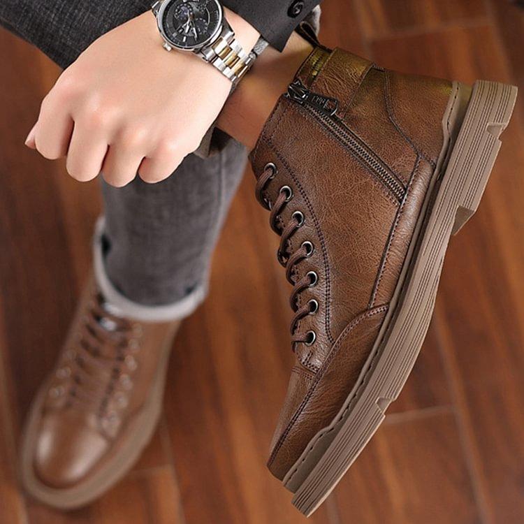 2023 Men's Fashion Leather Martin Boots