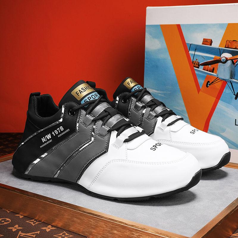 2023 Spring new black and gold all-match thick-soled daddy shoes