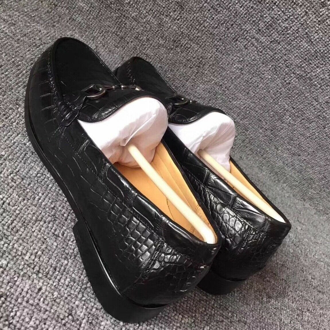 Men's Genuine Crocodile Alligator Skin Leather Loafers