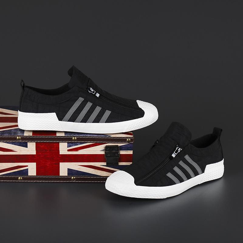 2022 Men's Zipper Leather Flats