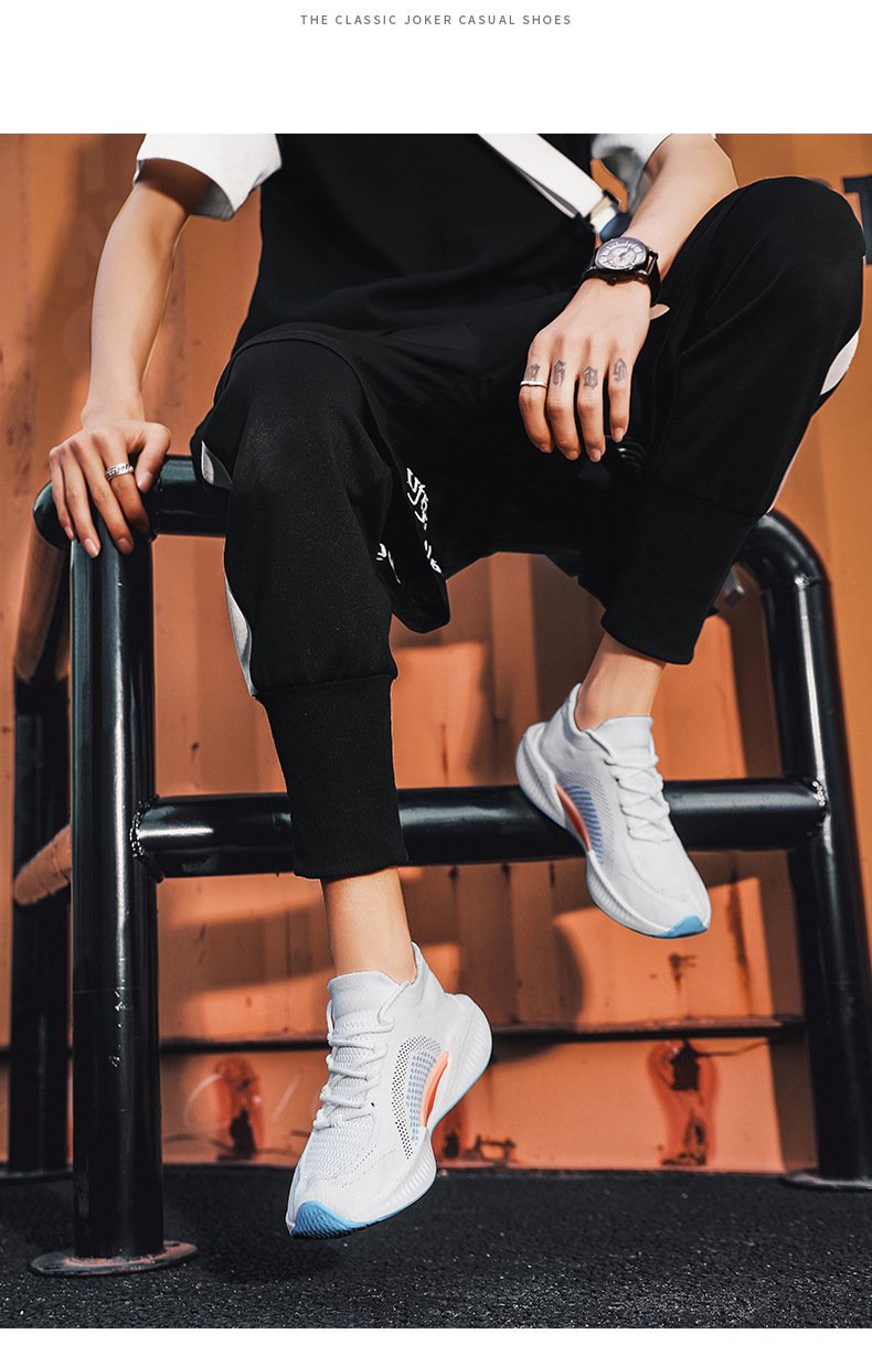 Men's Sneakers Sporty Look Comfort Shoes Flyknit Shoes