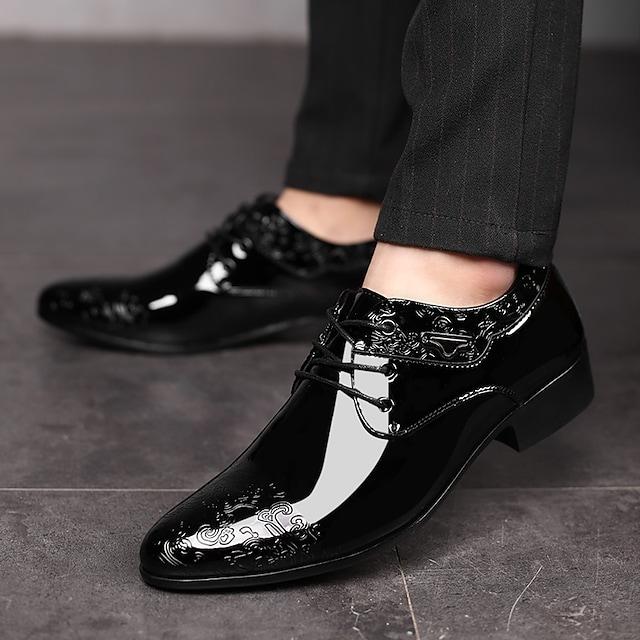 Men's Oxfords Loafers & Slip-Ons Dress Shoes Business British Wedding Daily Party & Evening Black Floral