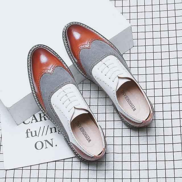 Men's Oxfords Formal Shoes Brogue Dress Shoes Derby Shoes Business Daily Party & Evening Office & Career
