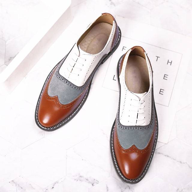 Men's Oxfords Formal Shoes Brogue Dress Shoes Derby Shoes Business Daily Party & Evening Office & Career