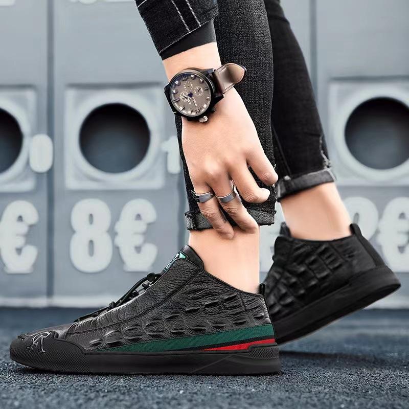 Men's Crocodile Leather Waterproof Non-slip Shoes