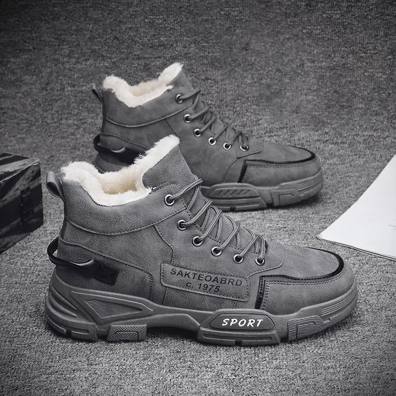 Fleece Suede Cargo Martin Boots