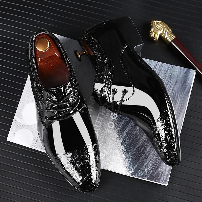 Men's Oxfords Loafers & Slip-Ons Dress Shoes Business British Wedding Daily Party & Evening Black Floral