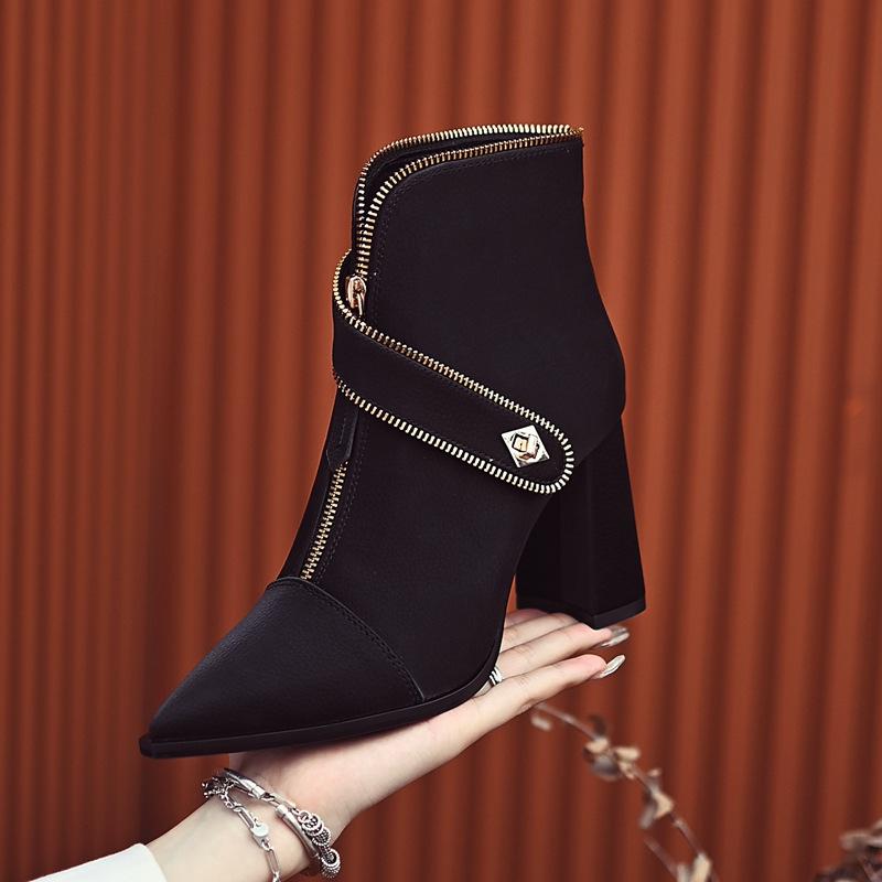 6cm turnbuckle zipper boots