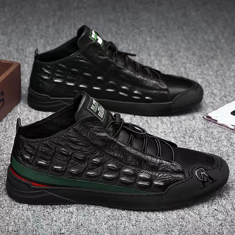 Men's Crocodile Leather Waterproof Non-slip Shoes