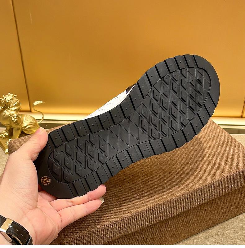 Snakescale Leather Woven Sneakers