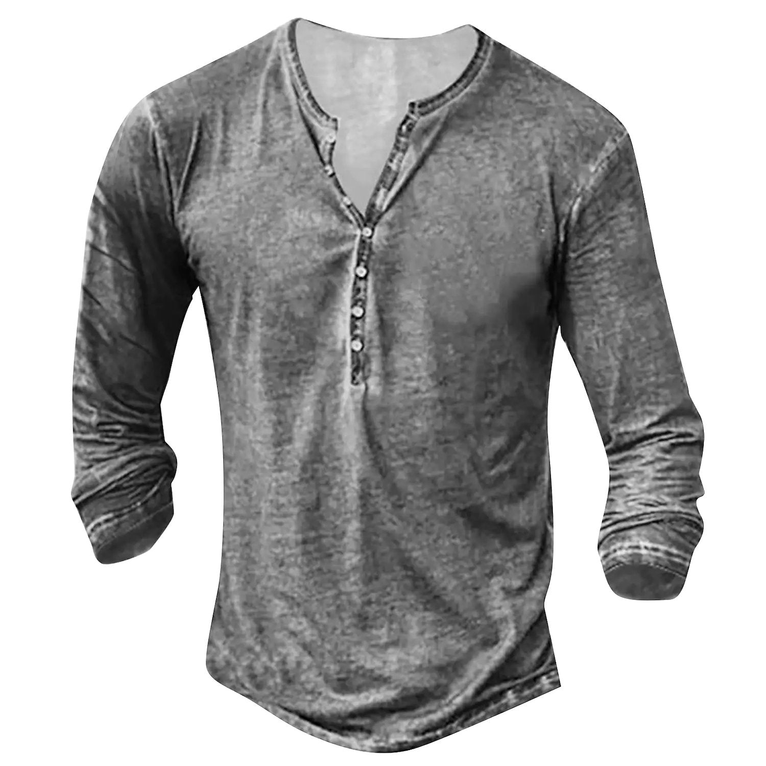 Men's Tee Snowflake Collarless Light gray Dark Gray Brown White Black 3D Print Street Casual Long Sleeve 3D Print Clothing Apparel Nostalgic