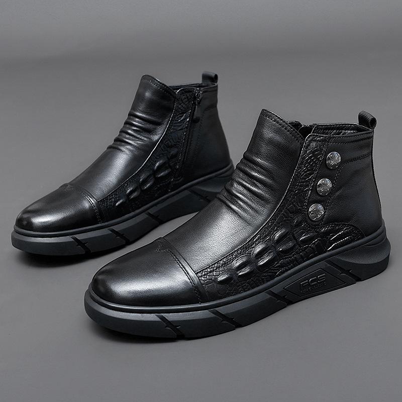 Crocodile Print High Casual Shoes