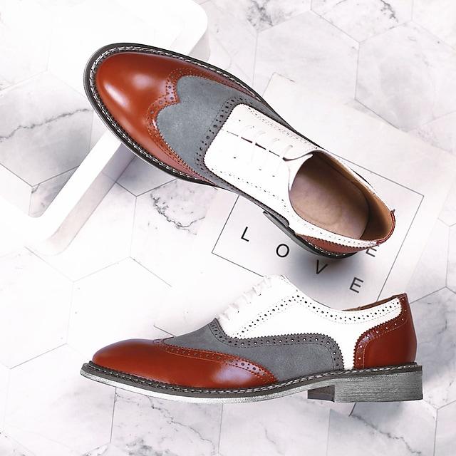 Men's Oxfords Formal Shoes Brogue Dress Shoes Derby Shoes Business Daily Party & Evening Office & Career