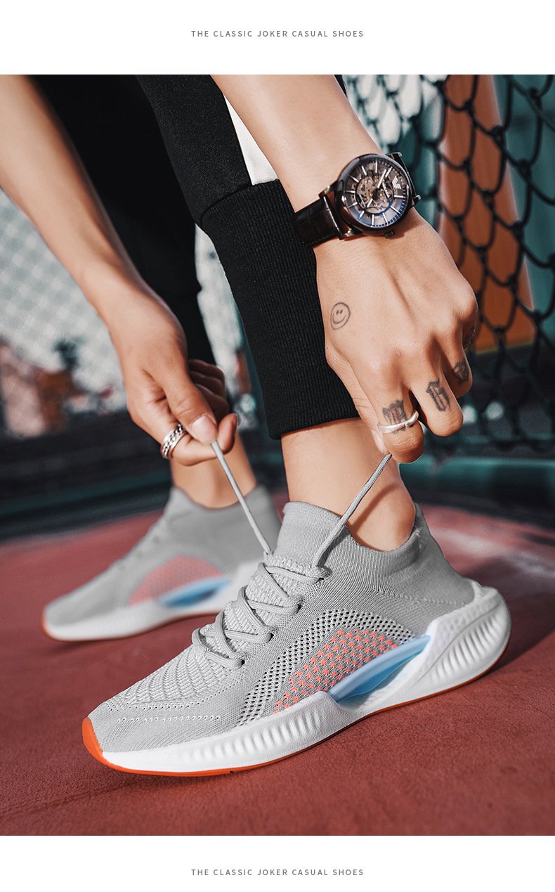 Men's Sneakers Sporty Look Comfort Shoes Flyknit Shoes