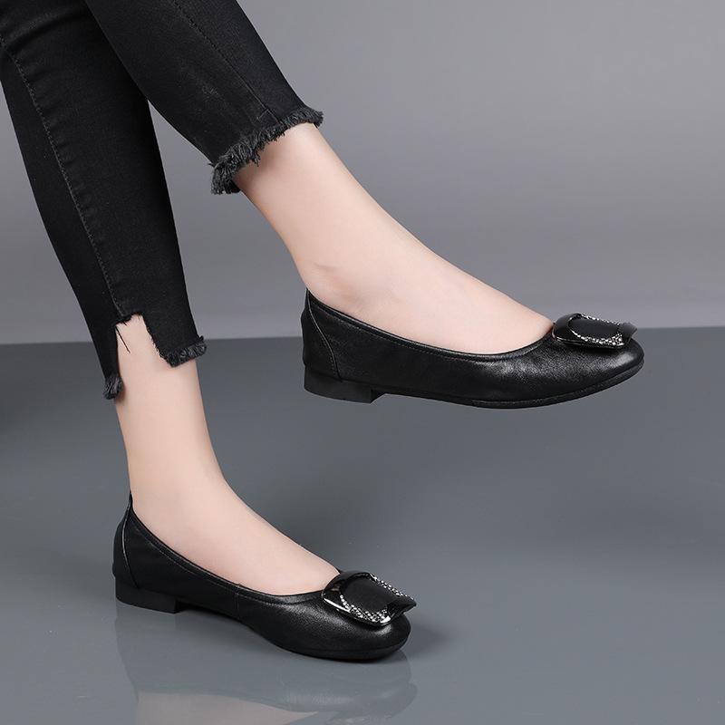 Super soft leather flats shoes