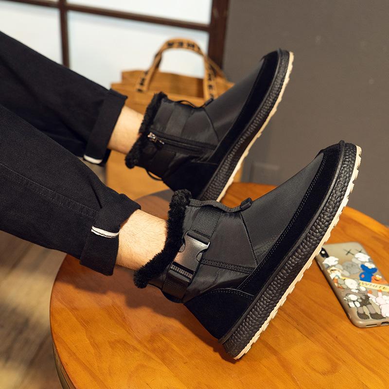 Waterproof buckle plus fleece boots