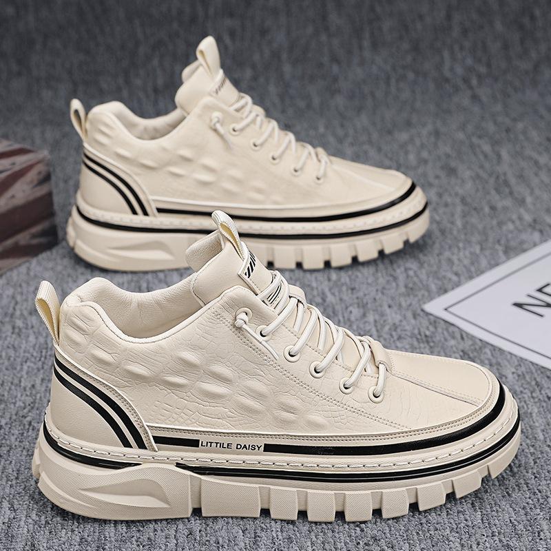 Men's Slip-on Crocodile-print Waterproof Non-slip Board Sneakers
