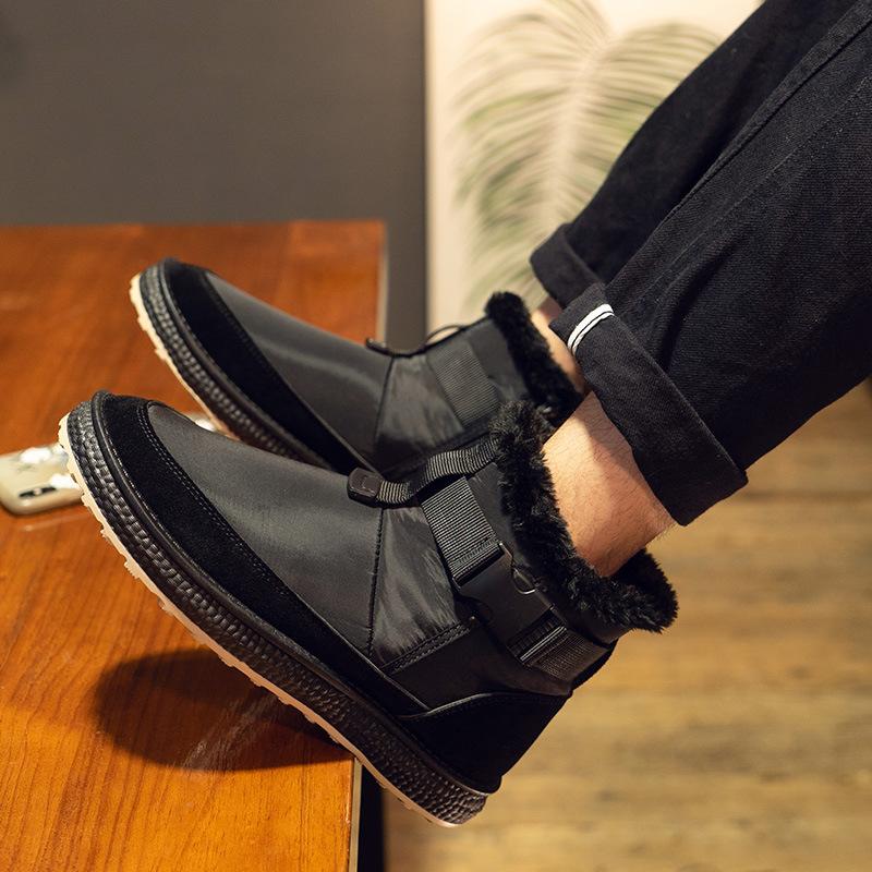 Waterproof buckle plus fleece boots