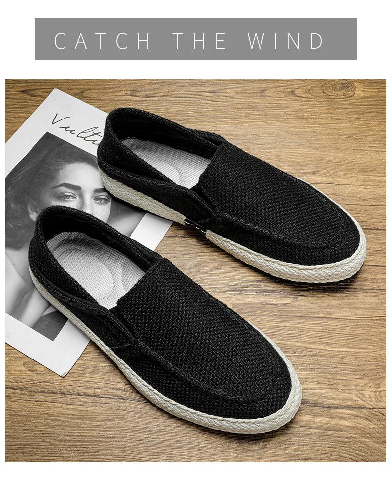 Men's Linen BreathableLoafers & Slip-Ons