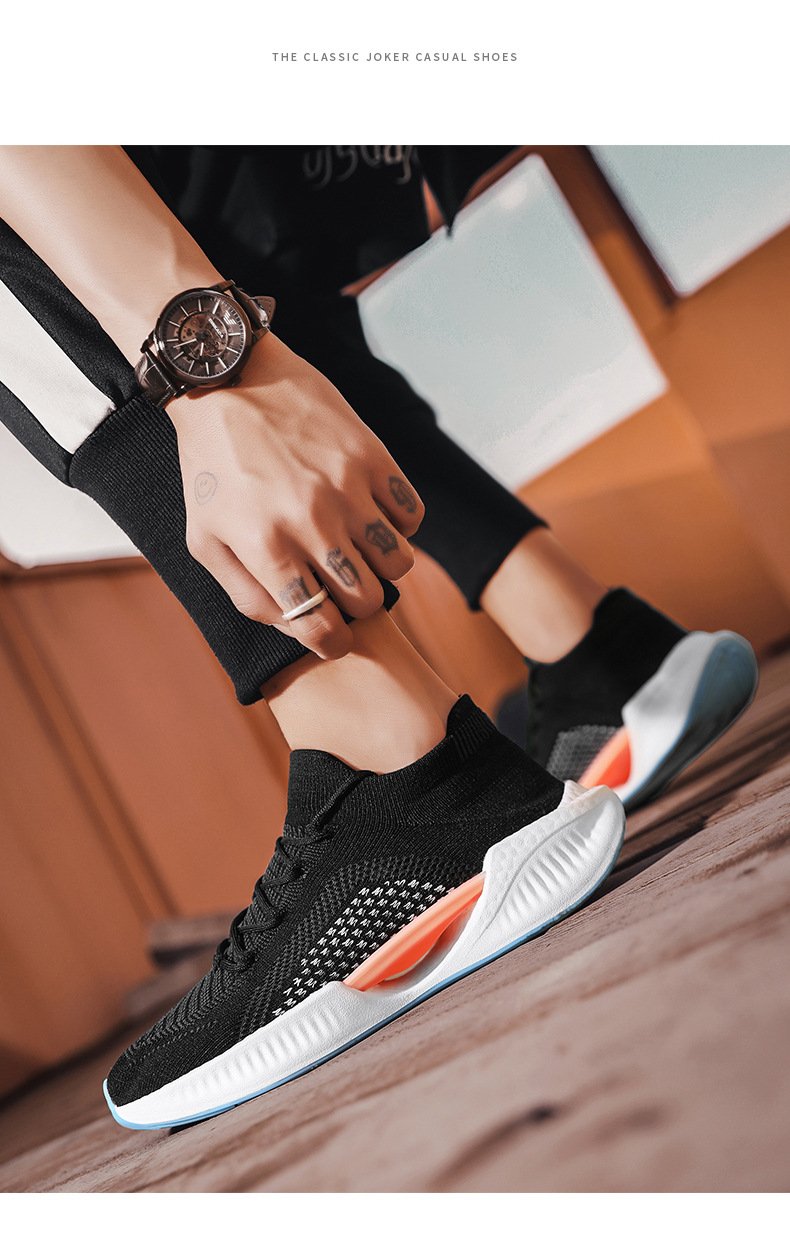 Men's Sneakers Sporty Look Comfort Shoes Flyknit Shoes