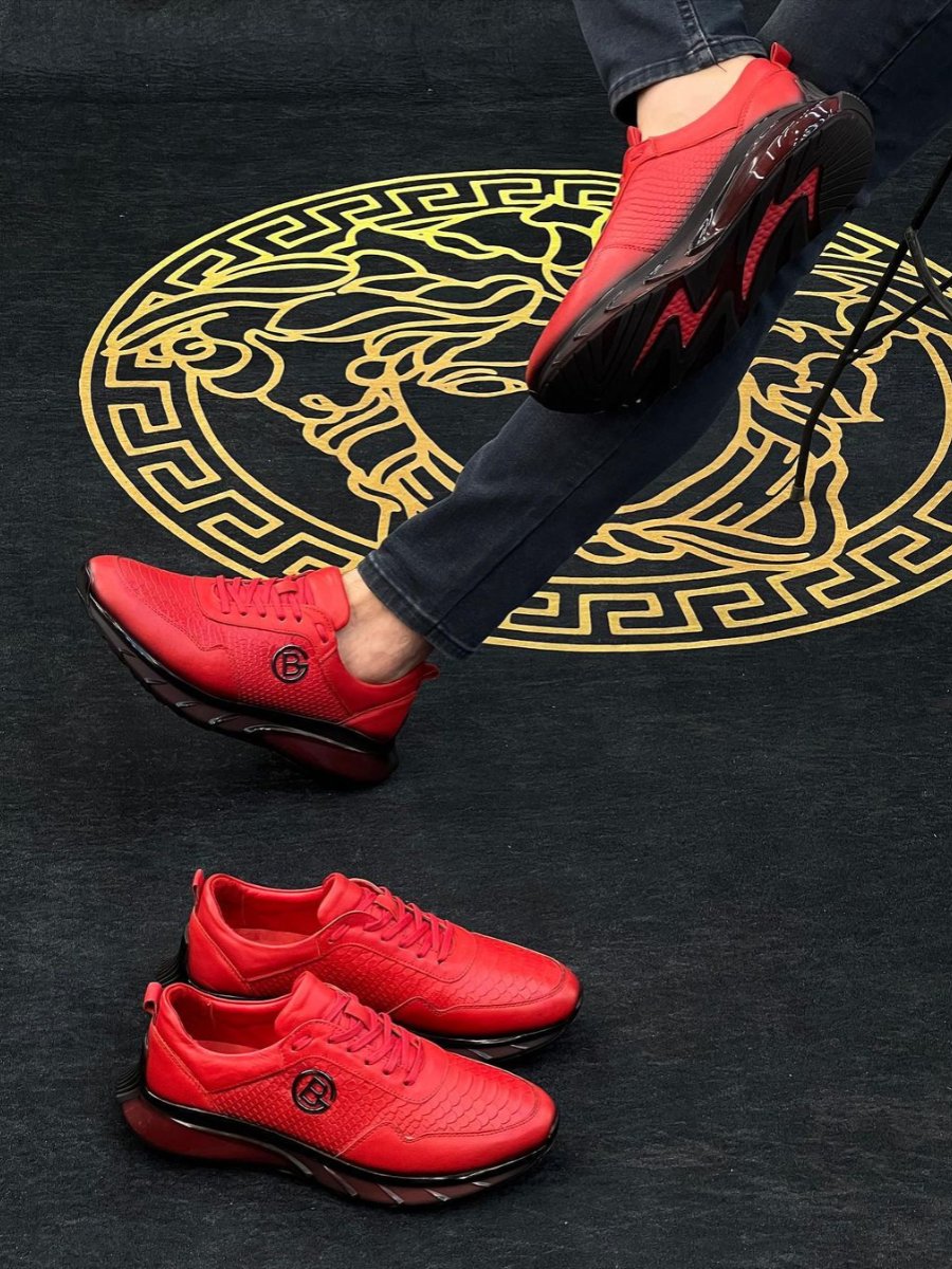 Men's Casual Retro Leather City Sneakers