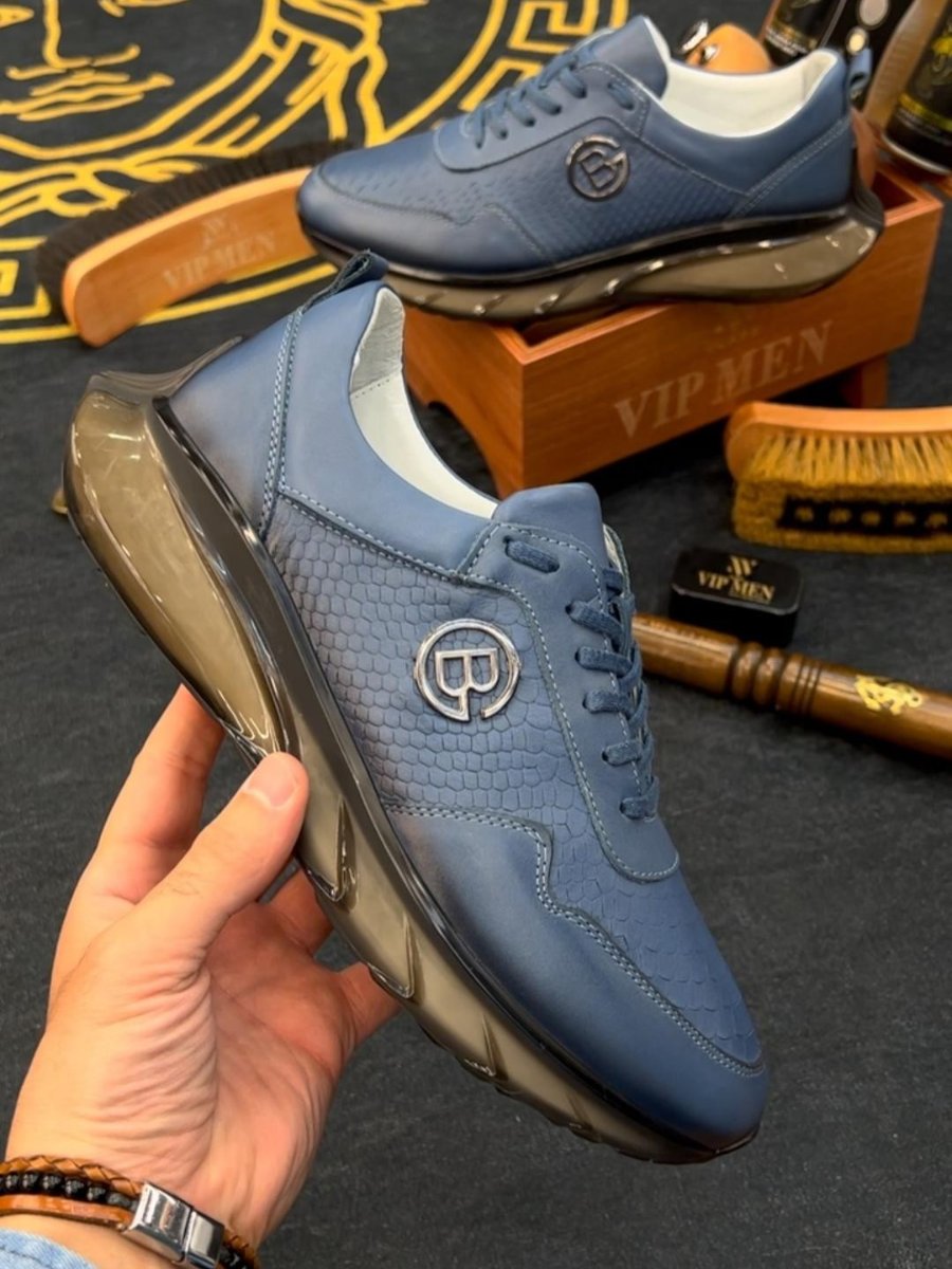 Men's Casual Retro Leather City Sneakers