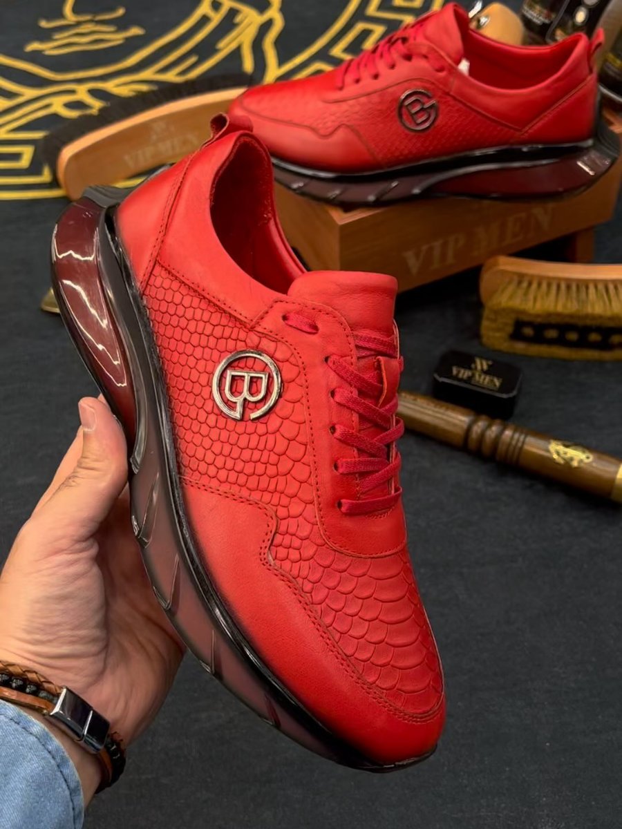 Men's Casual Retro Leather City Sneakers