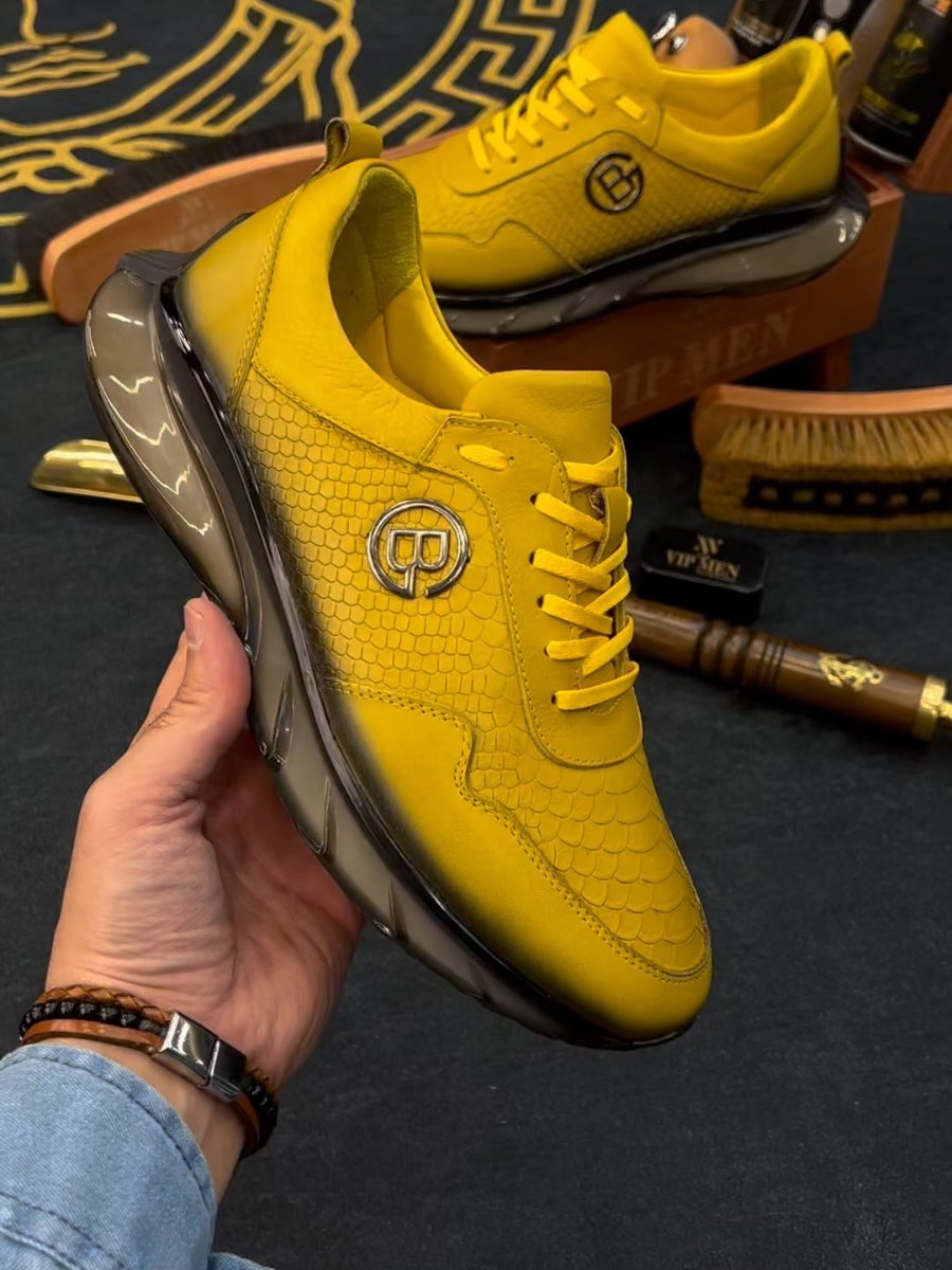 Men's Casual Retro Leather City Sneakers