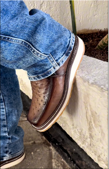 Alaska Ostrich Skin Cowboy Boots