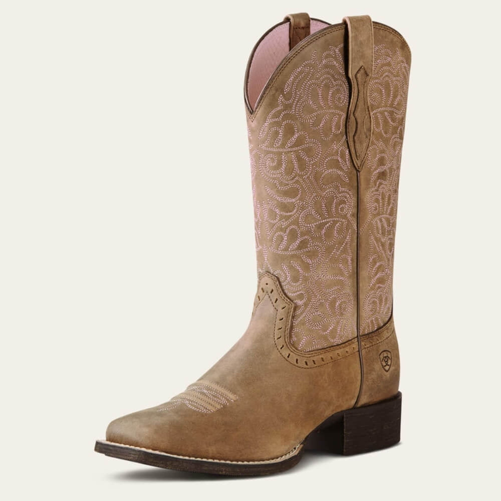 Womens Round Up Remuda Western Boots Brown Bomber