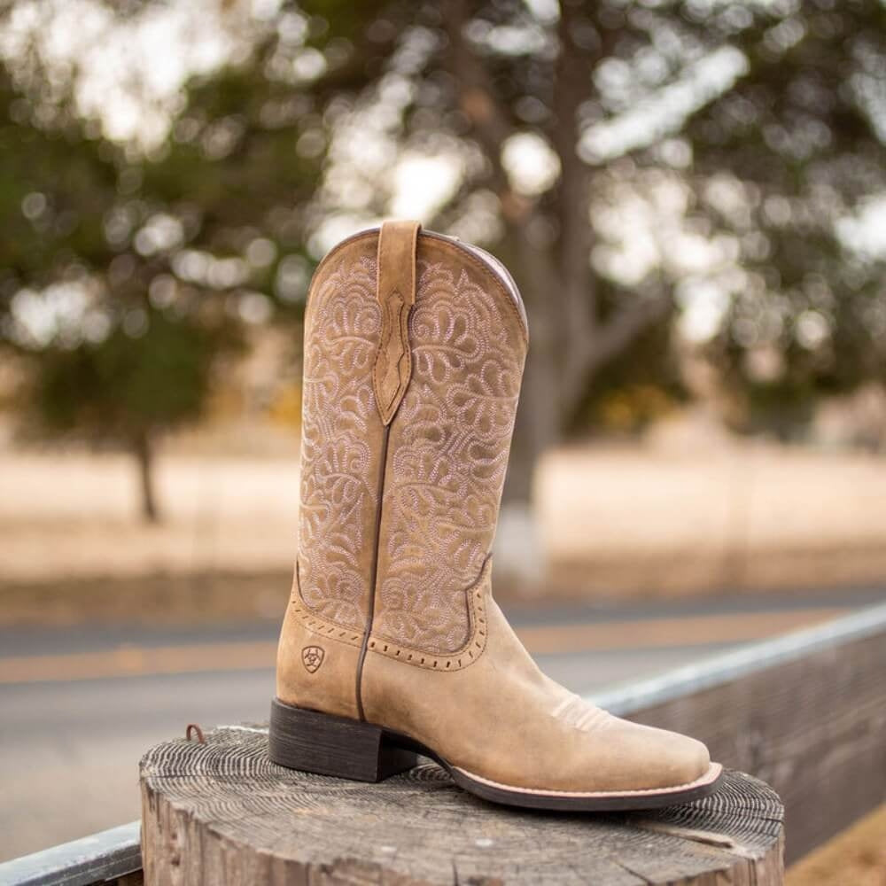 Womens Round Up Remuda Western Boots Brown Bomber