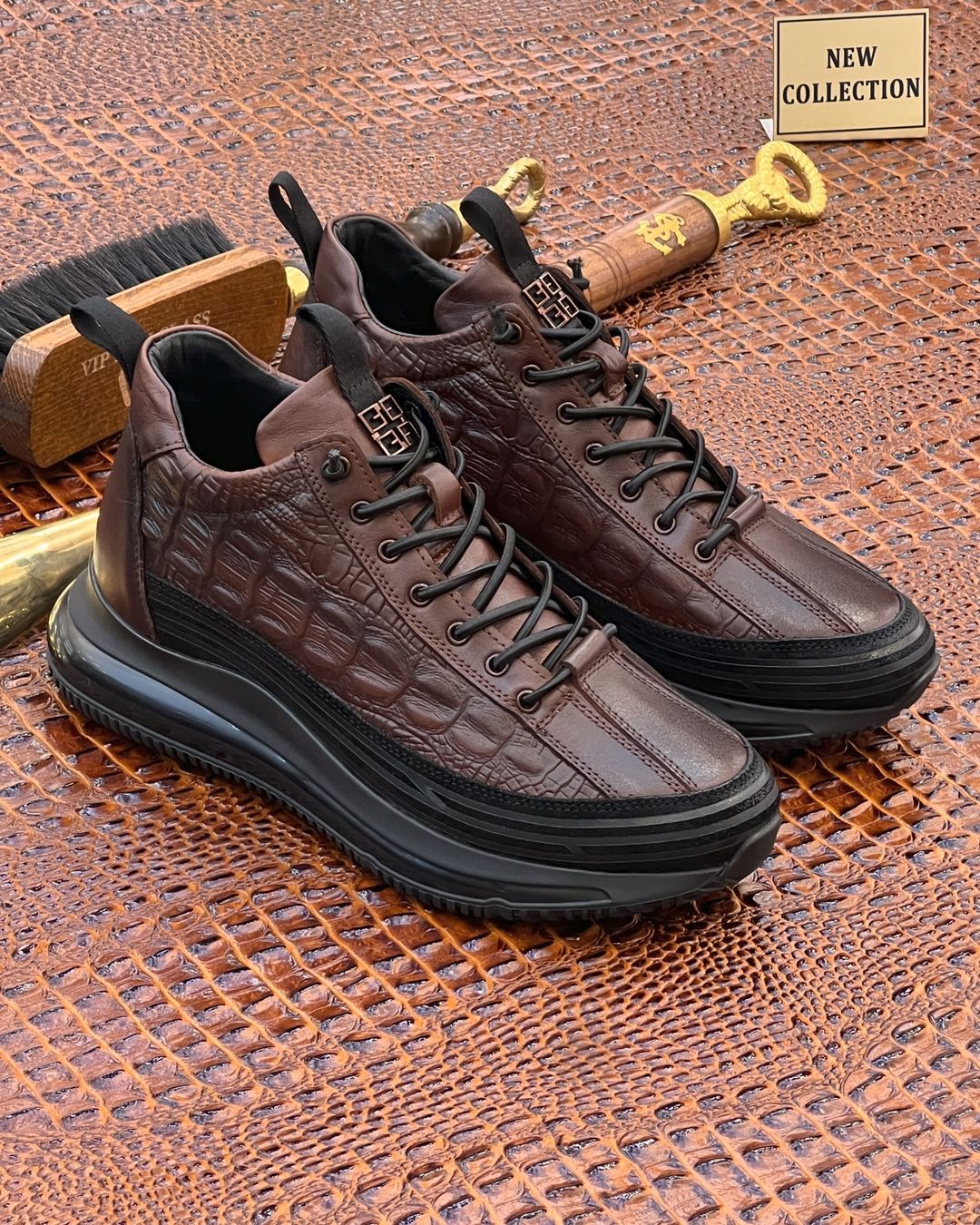 City II Bi-material Leather Sneaker