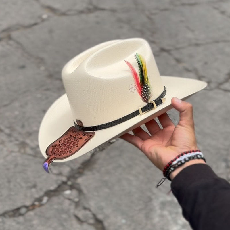 Fashion Felt Hat With Leather Trim