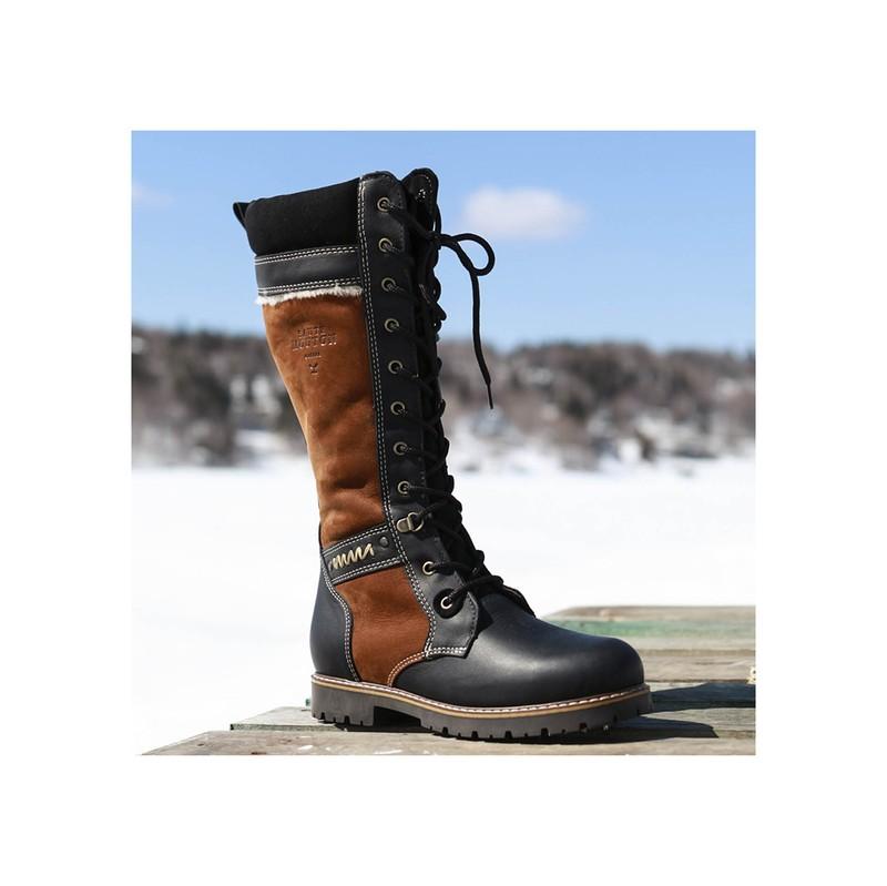 Women's Shearling-Lined Leather Boots.