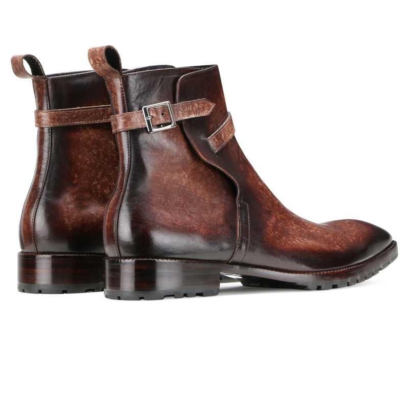 Nebula Marble Brown Jodhpur Leather Boots