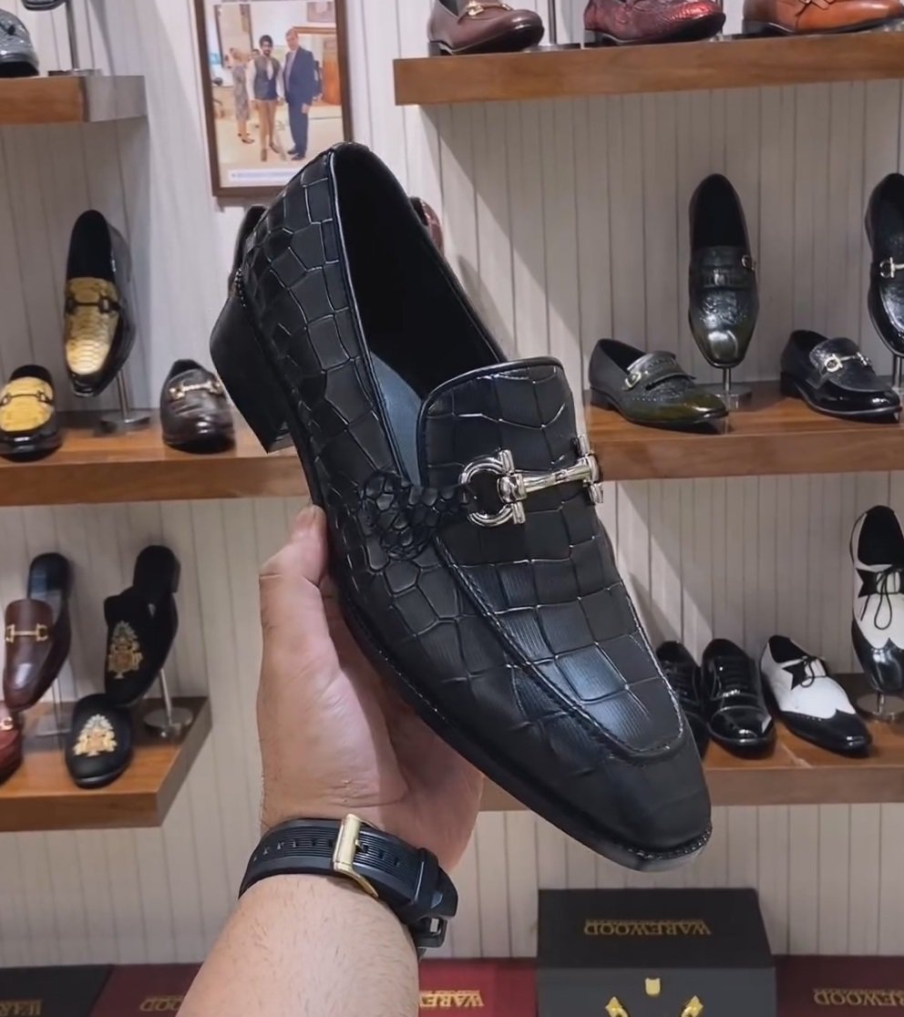 Italian Handmade Crocodile Leather Loafers