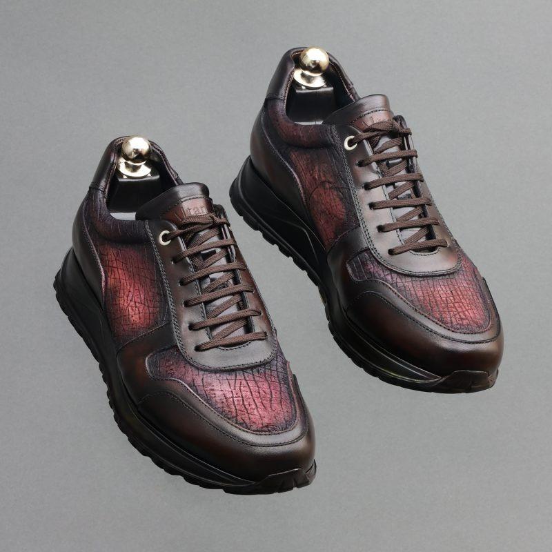 Men's Casual Retro Leather City II Bi-material Sneakers