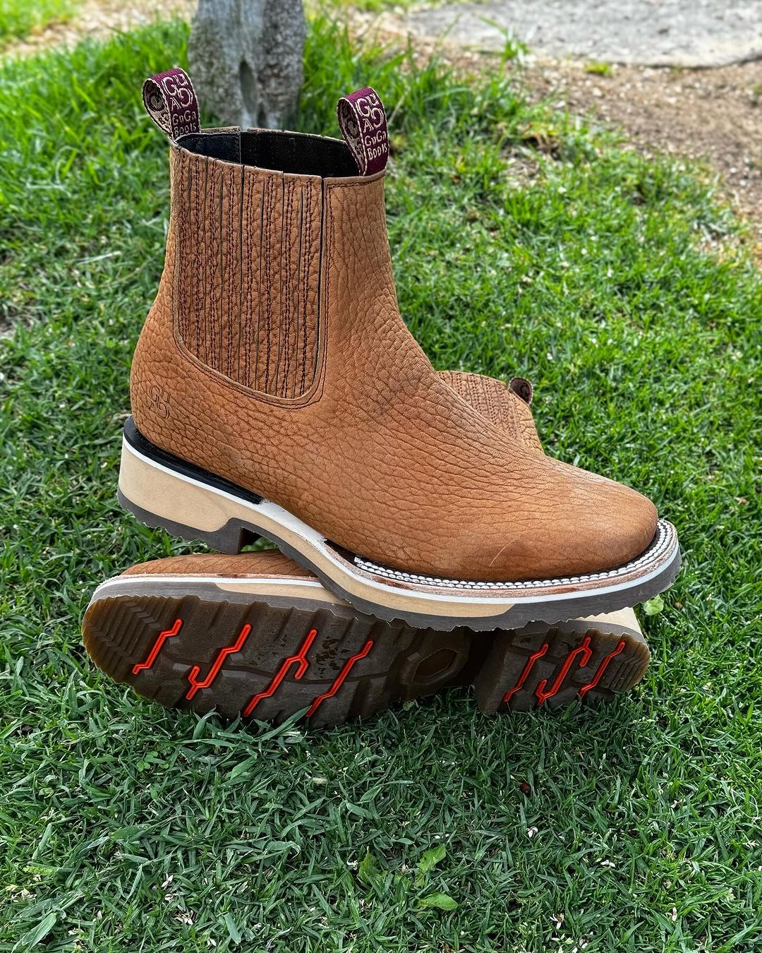 Vintage Textured Handmade Cowboy Boots