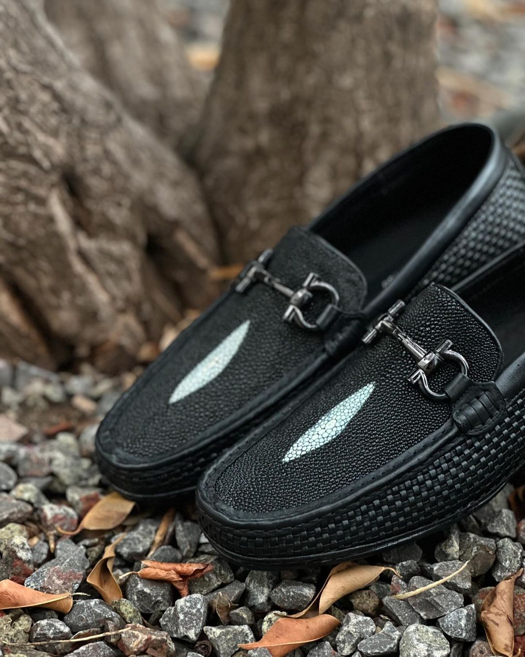 Stingray Skin Moccani Loafers