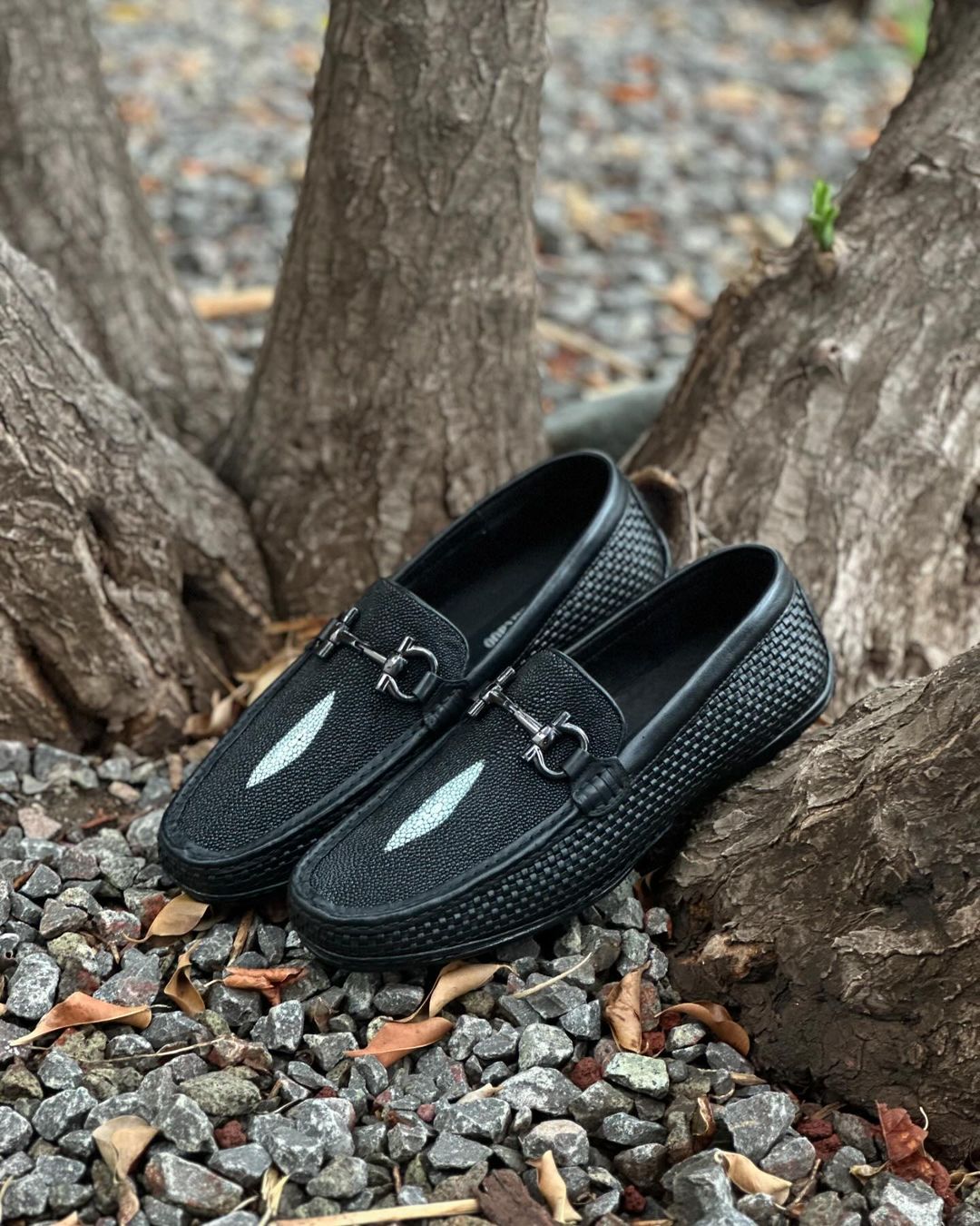 Stingray Skin Moccani Loafers