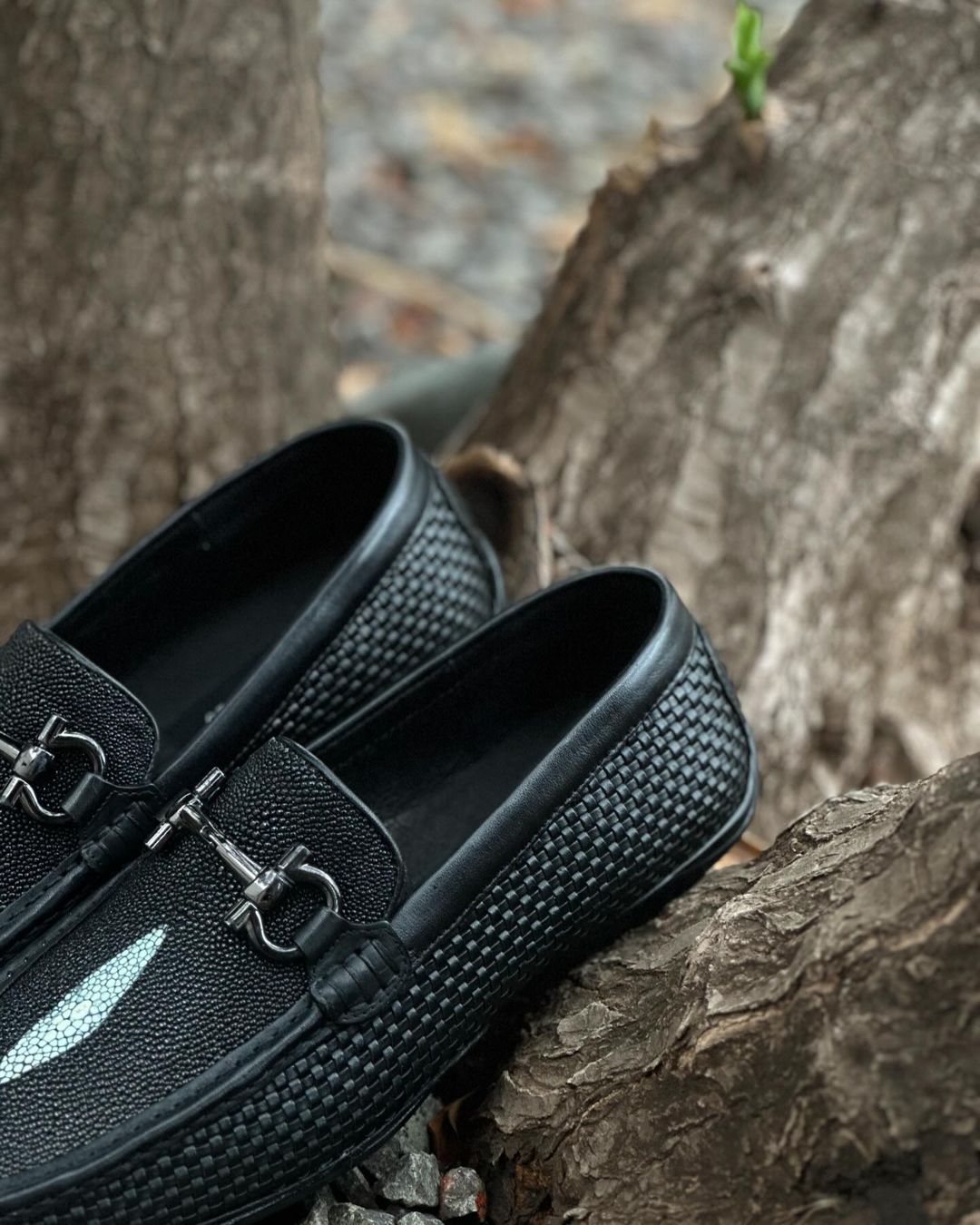 Stingray Skin Moccani Loafers